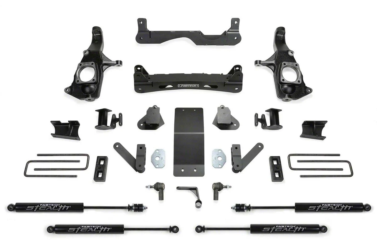 Fabtech 4-Inch Performance Suspension Lift Kit with Stealth Shocks (11-19 Silverado 2500 HD Extended/Double Cab, Crew Cab)
