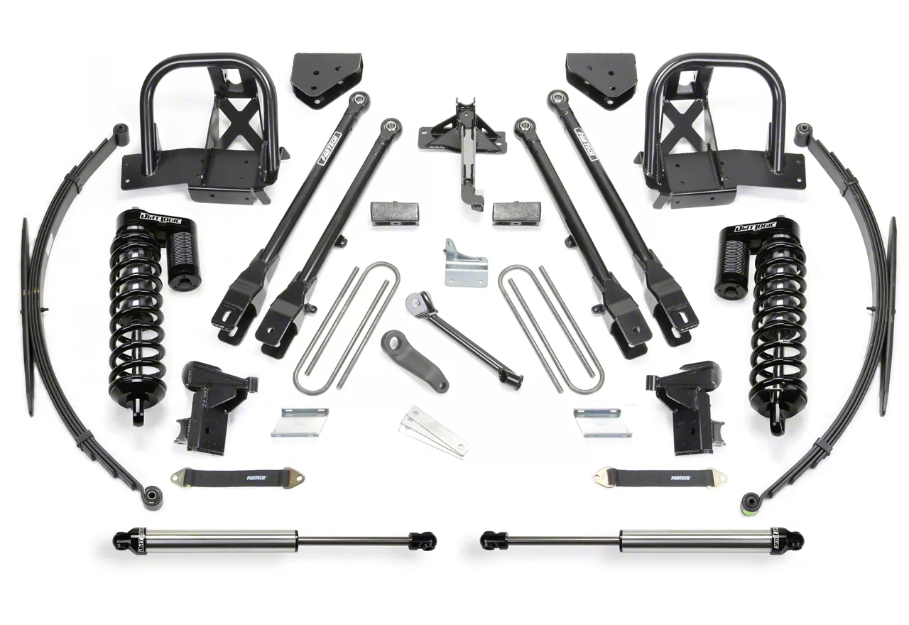 Fabtech 10-Inch 4-Link Lift System with Dirt Logic 4.0 Coil-Overs and Dirt Logic Shocks (11-16 4WD F-250 Super Duty)