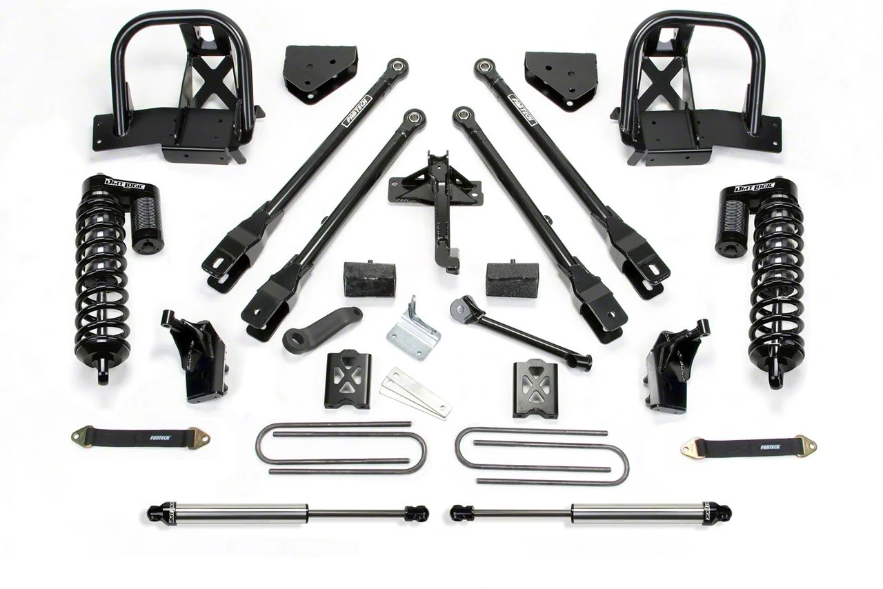 Fabtech 4-Inch 4-Link Lift Kit with Dirt Logic 4.0 Coil-Overs and Dirt Logic Shocks (11-16 4WD F-250 Super Duty)