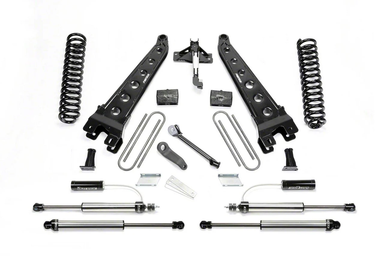 Fabtech 4-Inch Radius Arm Lift Kit with Dirt Logic 2.25 Reservoir Shocks and Dirt Logic Shocks (17-22 4WD 6.2L F-250 Super Duty)