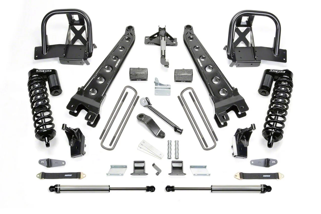Fabtech 4-Inch Radius Arm Lift Kit with Dirt Logic 4.0 Coil-Overs and Dirt Logic Shocks (11-16 4WD F-250 Super Duty)