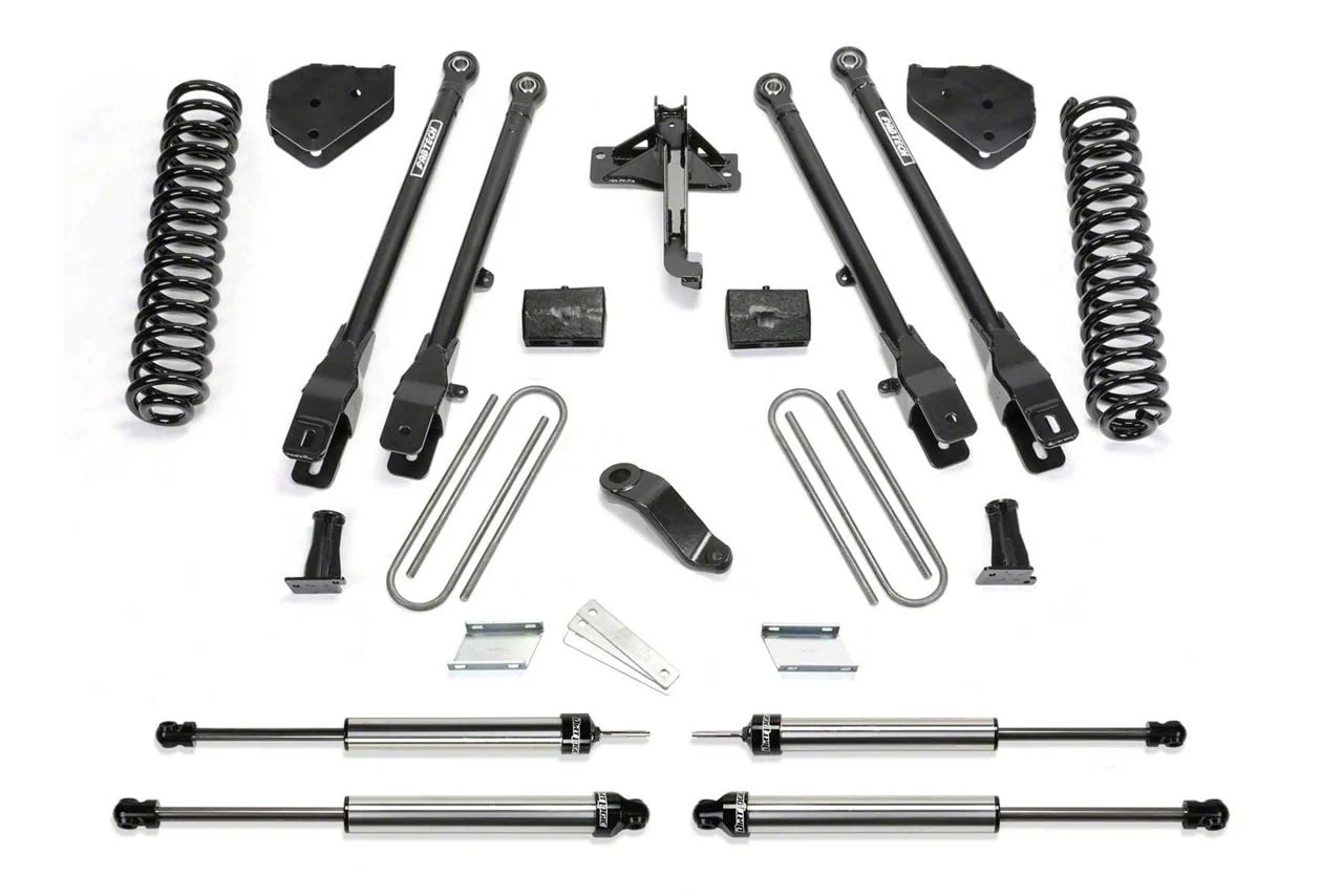 Fabtech 4-Inch 4-Link Lift Kit with Dirt Logic Shocks (17-22 4WD 6.2L F-250 Super Duty)