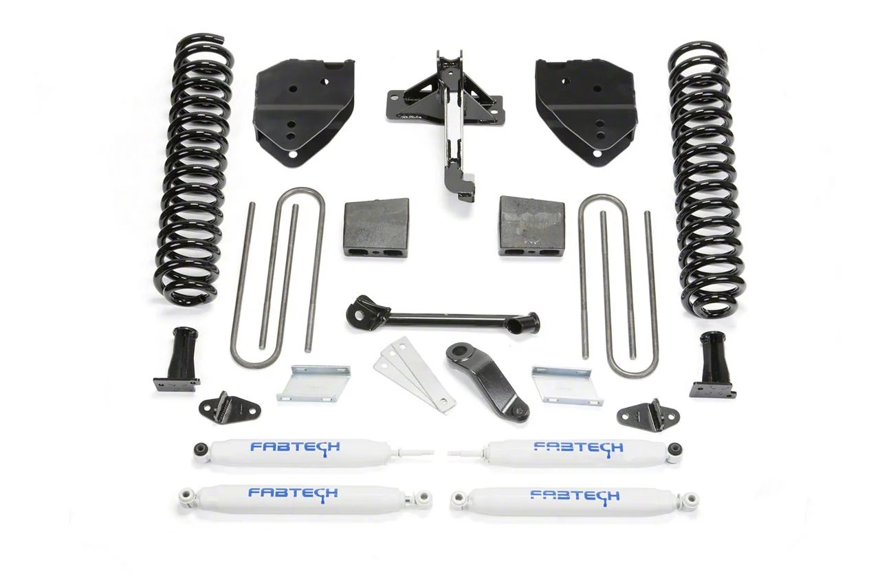 Fabtech 4-Inch Basic Lift Kit with Performance Shocks (17-22 4WD 6.7L Powerstroke F-250 Super Duty)