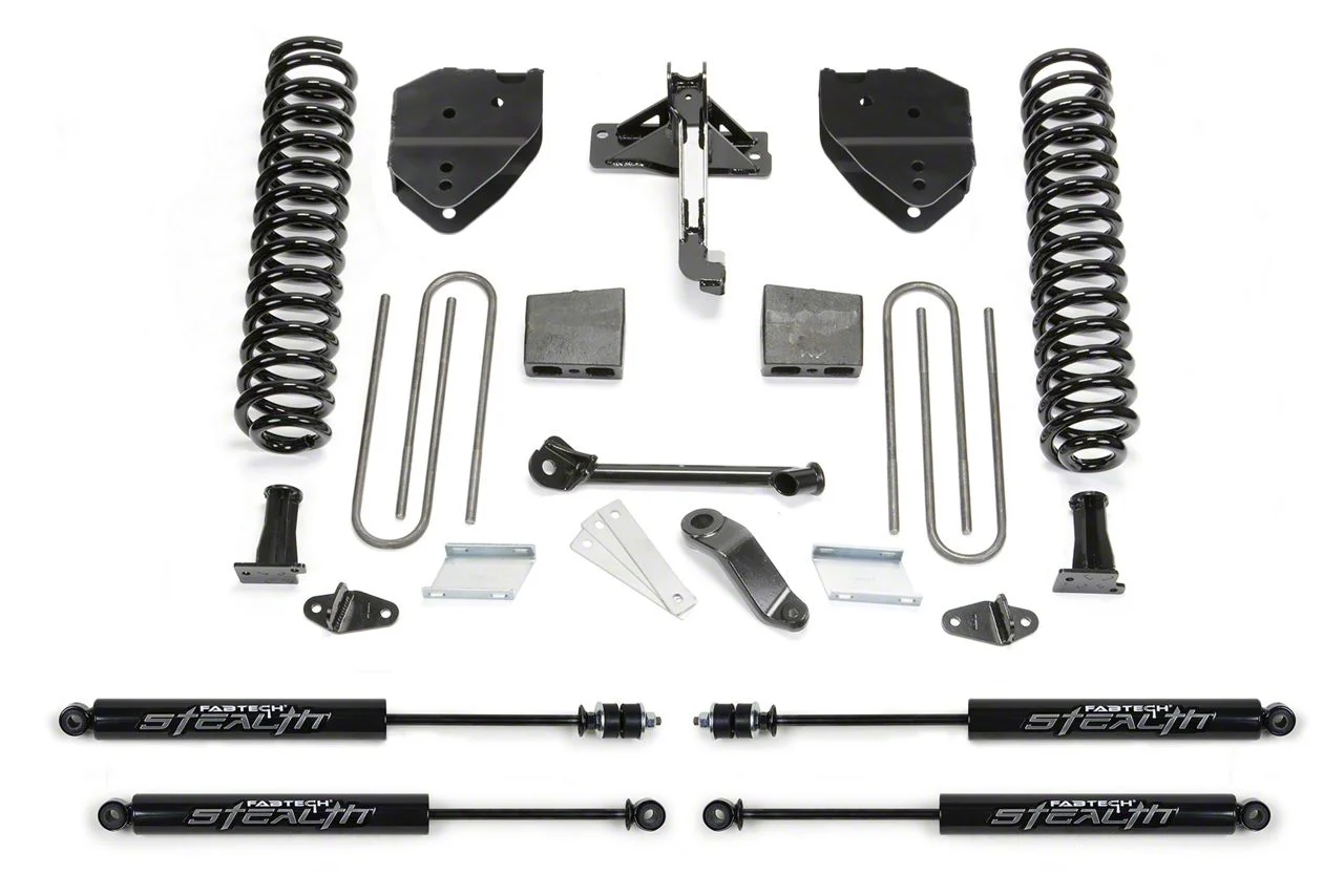 Fabtech 4-Inch Basic Lift Kit with Stealth Shocks (17-22 4WD 6.7L Powerstroke F-250 Super Duty)
