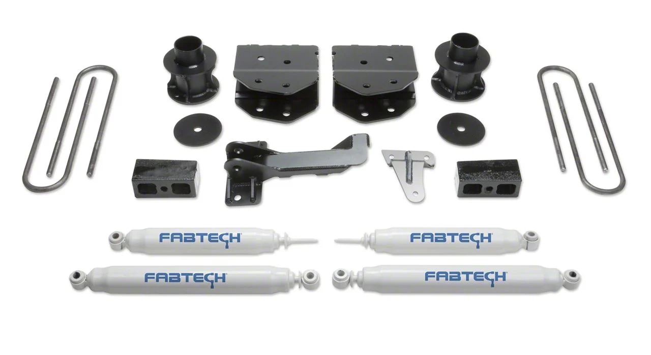 Fabtech 4-Inch Budget Lift Kit with Performance Shocks (11-16 4WD F-250 Super Duty)