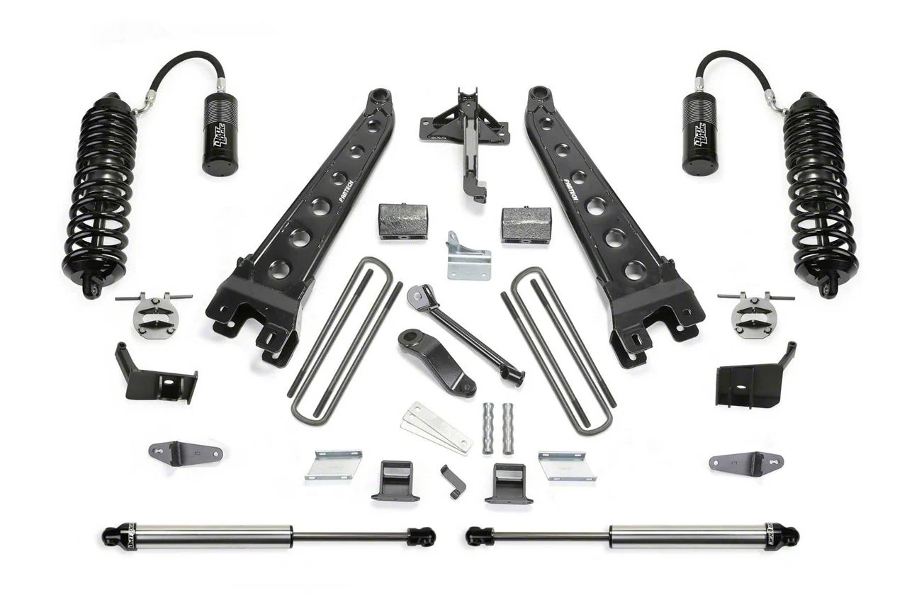 Fabtech 4-Inch Radius Arm Suspension Lift Kit with Front Dirt Logic 4.0 Reservoir Coil-Overs and Rear Dirt Logic 2.25 Shocks (11-16 4WD 6.7L Powerstroke F-250 Super Duty)