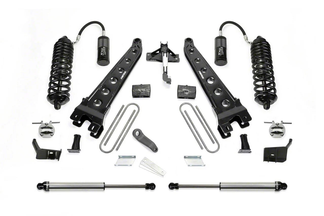 Fabtech 4-Inch Radius Arm Suspension Lift Kit with Front Dirt Logic 4.0 Reservoir Coil-Overs and Rear Dirt Logic 2.25 Shocks (17-22 4WD 6.7L Powerstroke F-250 Super Duty)