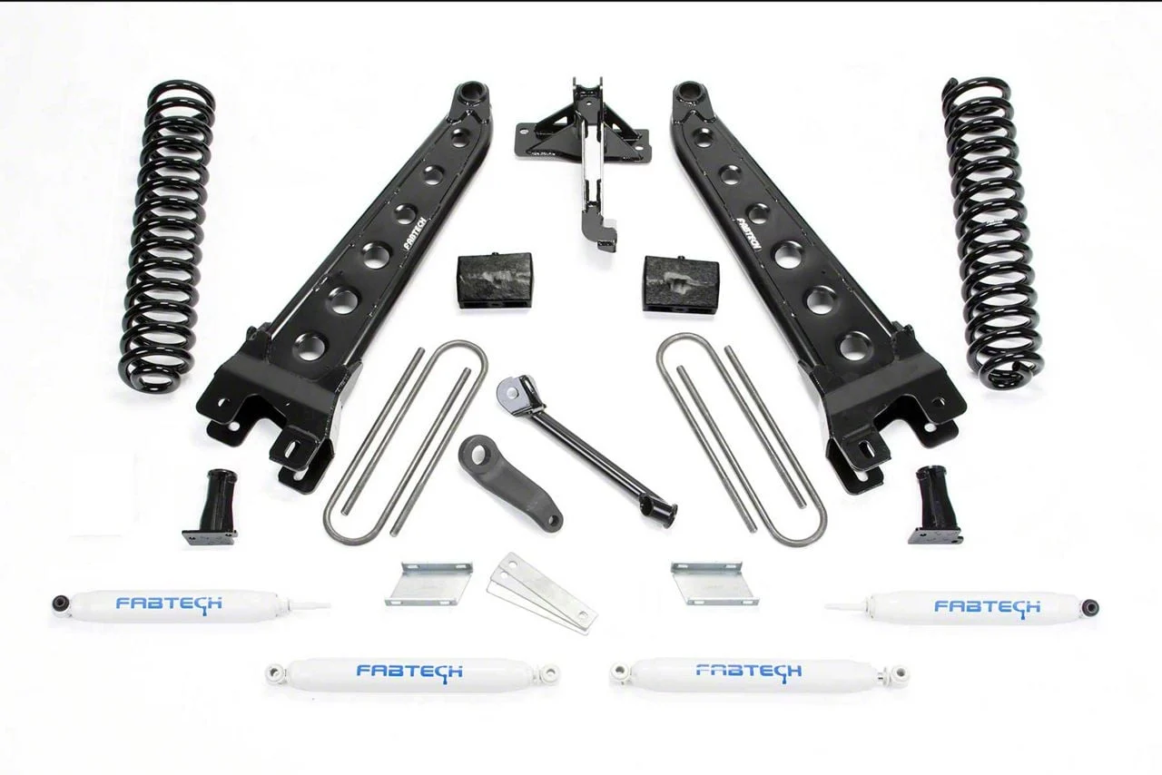 Fabtech 4-Inch Radius Arm Lift Kit with Performance Shocks (17-22 4WD 6.2L F-250 Super Duty)