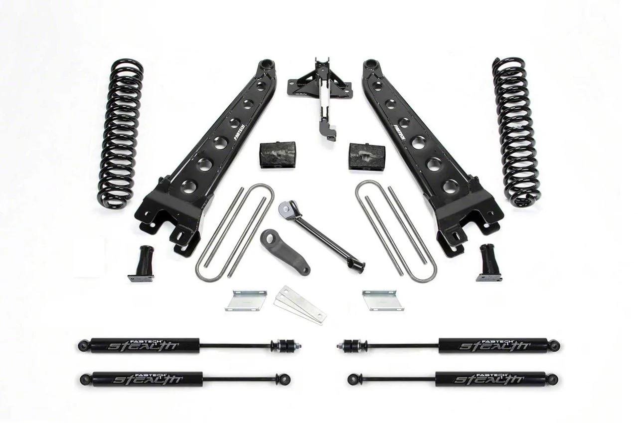 Fabtech 4-Inch Radius Arm Lift Kit with Stealth Shocks (17-22 4WD 6.2L F-250 Super Duty)