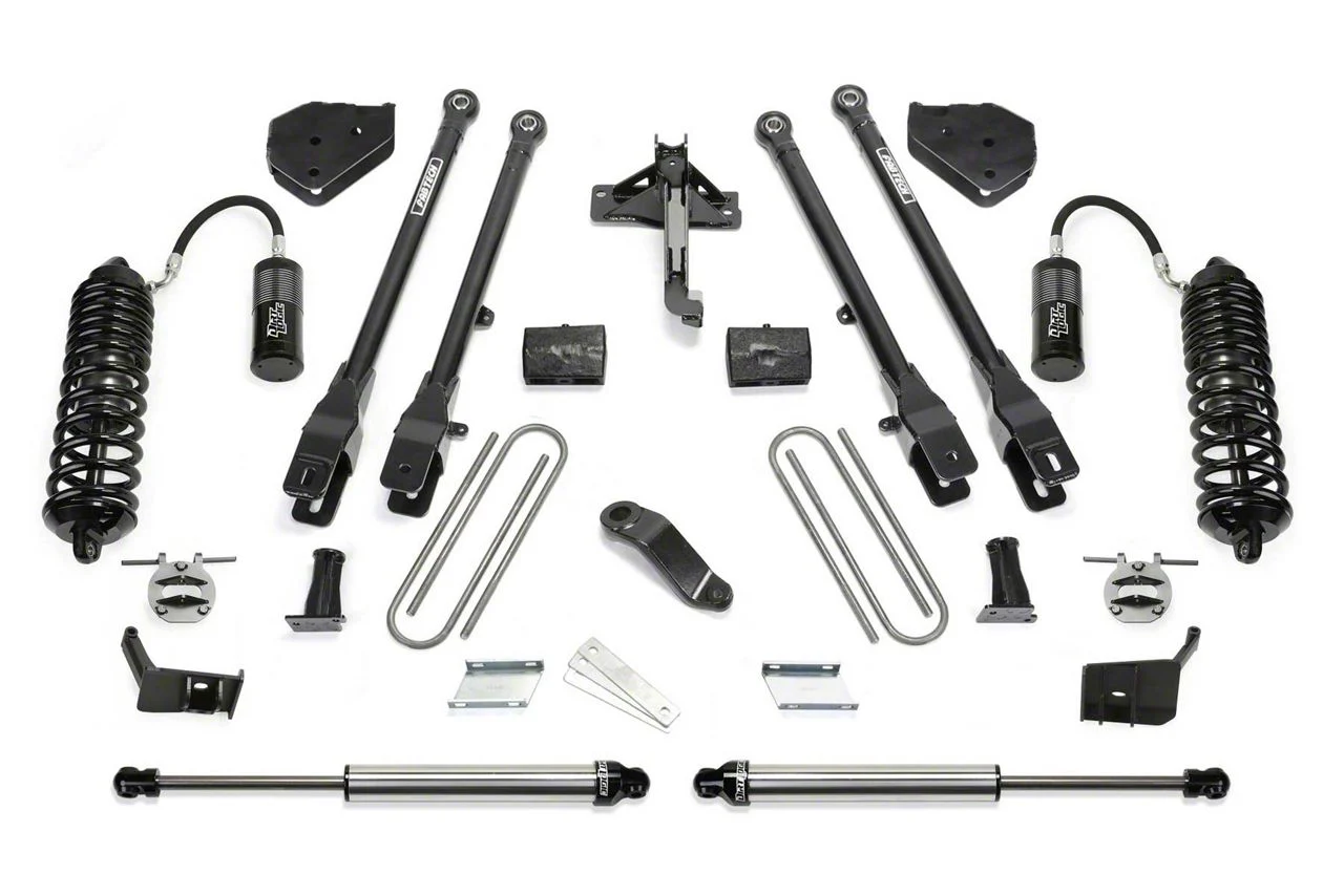 Fabtech 6-Inch 4-Link Suspension Lift Kit with Dirt Logic 4.0 Reservoir Coil-Overs and Dirt Logic Shocks (17-22 4WD 6.7L Powerstroke F-250 Super Duty)