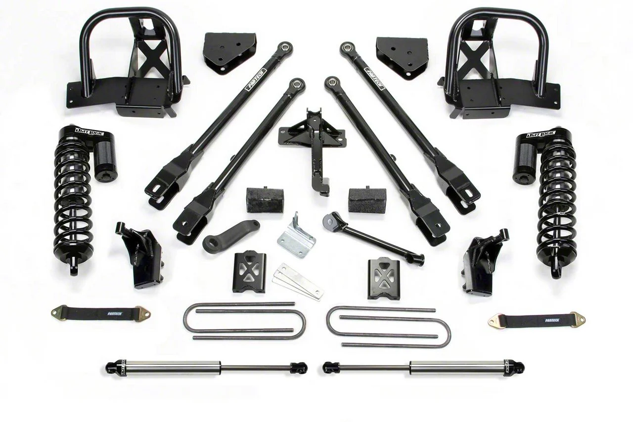 Fabtech 6-Inch 4-Link Suspension Lift Kit with Dirt Logic 4.0 Coil-Overs and Dirt Logic Shocks (11-16 4WD F-250 Super Duty)