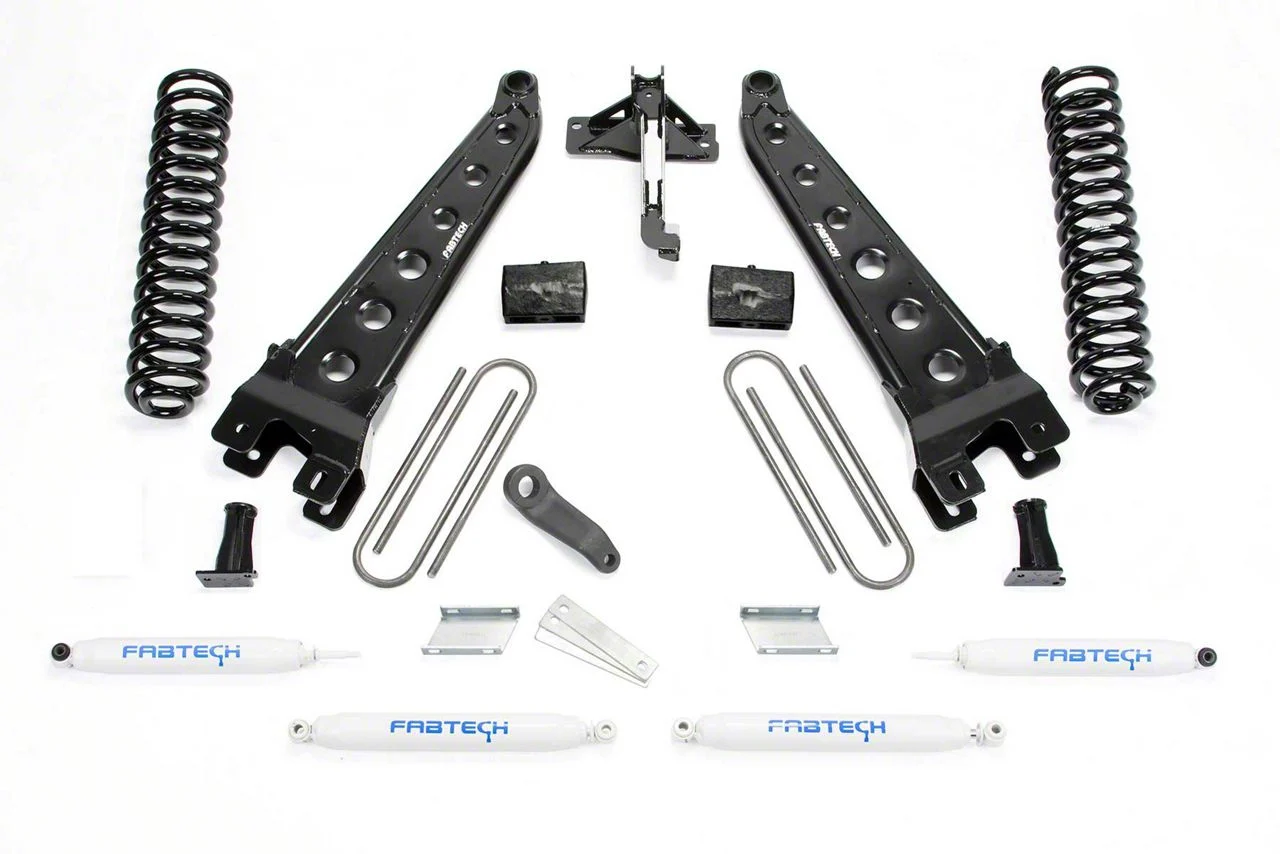 Fabtech 6-Inch Radius Arm Suspension Lift Kit with Performance Shocks (17-22 4WD 6.2L F-250 Super Duty)