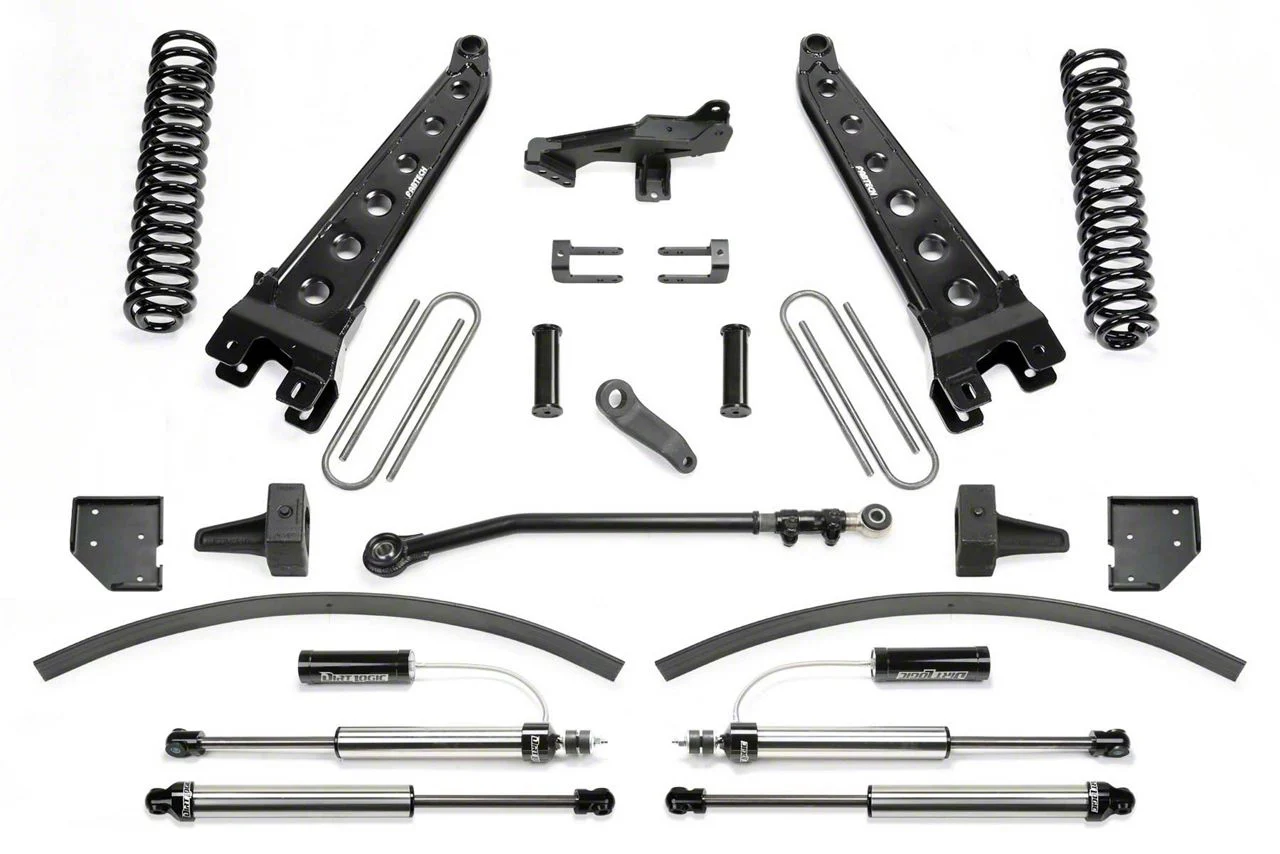 Fabtech 8-Inch Radius Arm Suspension Lift Kit with Front Dirt Logic 2.25 Reservoir Shocks and Rear Dirt Logic Shocks (17-22 4WD 6.7L Powerstroke F-250 Super Duty)