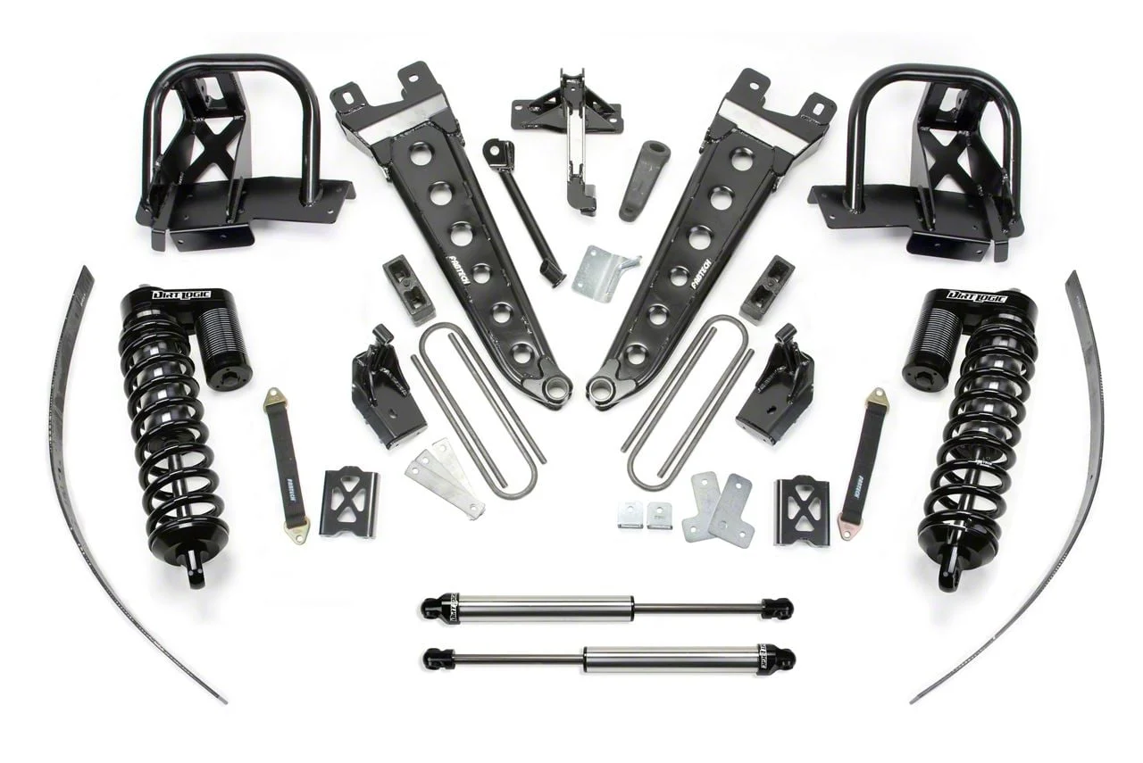 Fabtech 8-Inch Radius Arm Suspension Lift Kit with Dirt Logic 4.0 Coil-Overs and Dirt Logic Shocks (11-16 4WD F-250 Super Duty w/o Factory Overland Springs)