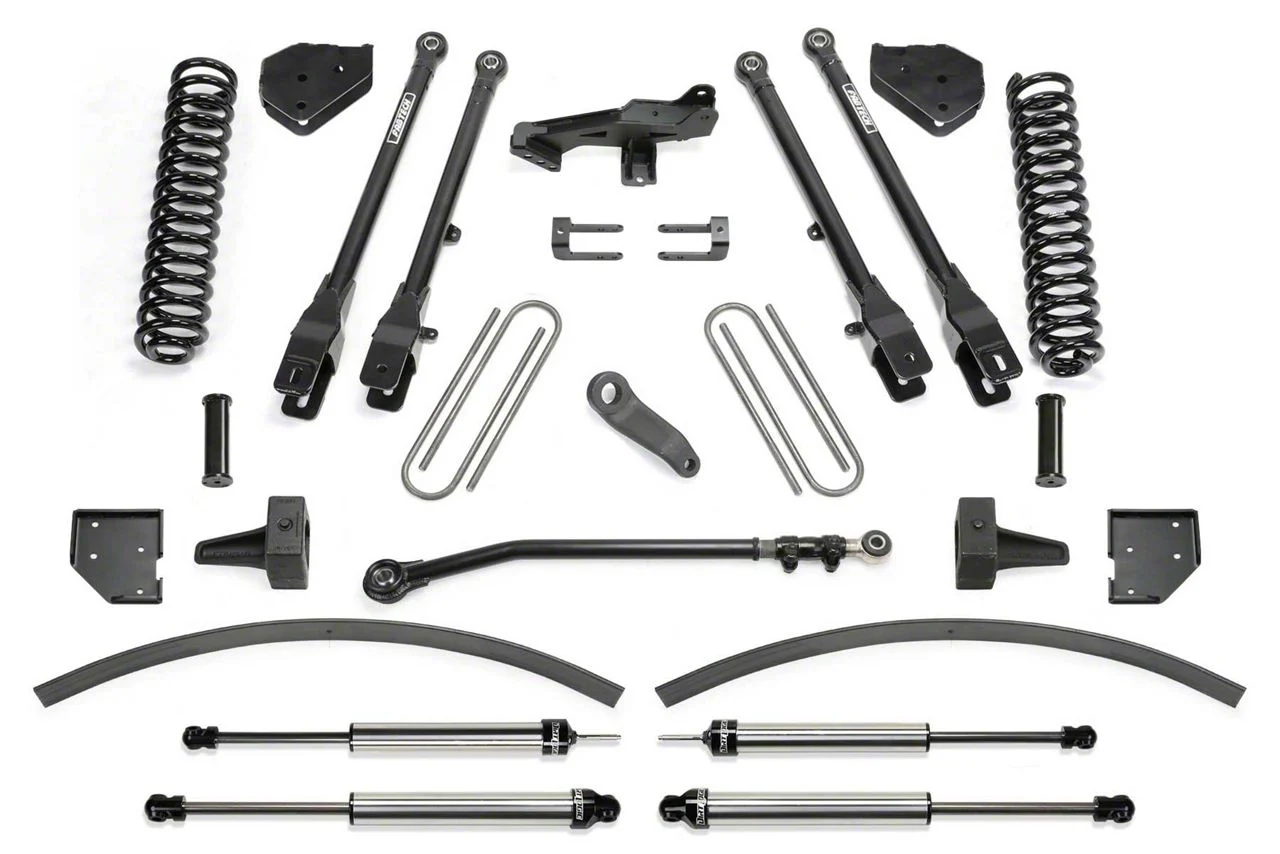 Fabtech 8-Inch 4-Link Suspension Lift Kit with Dirt Logic 2.25 Shocks (17-22 4WD 6.7L Powerstroke F-250 Super Duty)