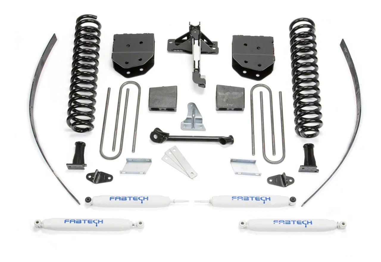 Fabtech 8-Inch Basic Suspension Lift Kit with Performance Shocks (11-16 4WD F-250 Super Duty w/o Factory Overland Springs)
