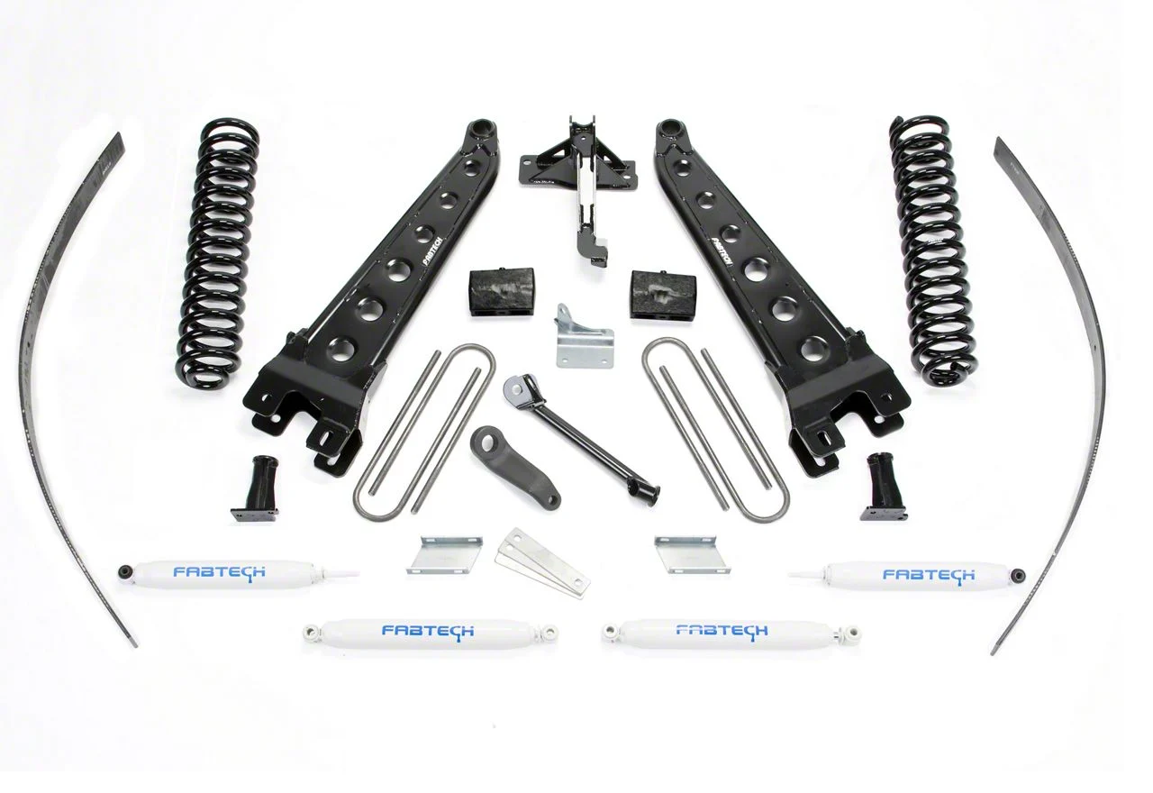 Fabtech 8-Inch Radius Arm Suspension Lift Kit with Performance Shocks (11-16 4WD F-250 Super Duty w/ Factory Overland Springs)