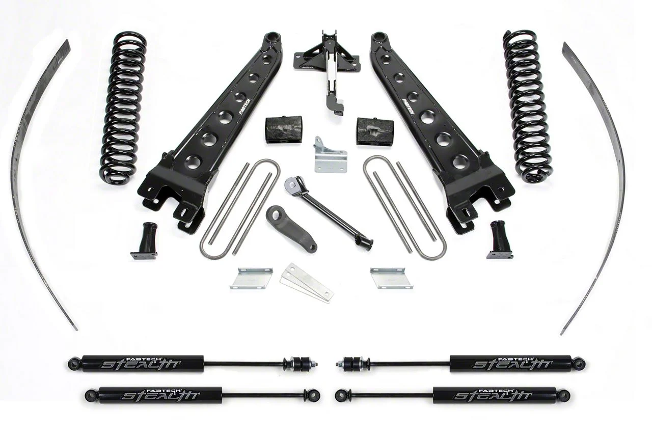 Fabtech 8-Inch Radius Arm Suspension Lift Kit with Stealth Shocks (11-16 4WD F-250 Super Duty w/o Factory Overland Springs)