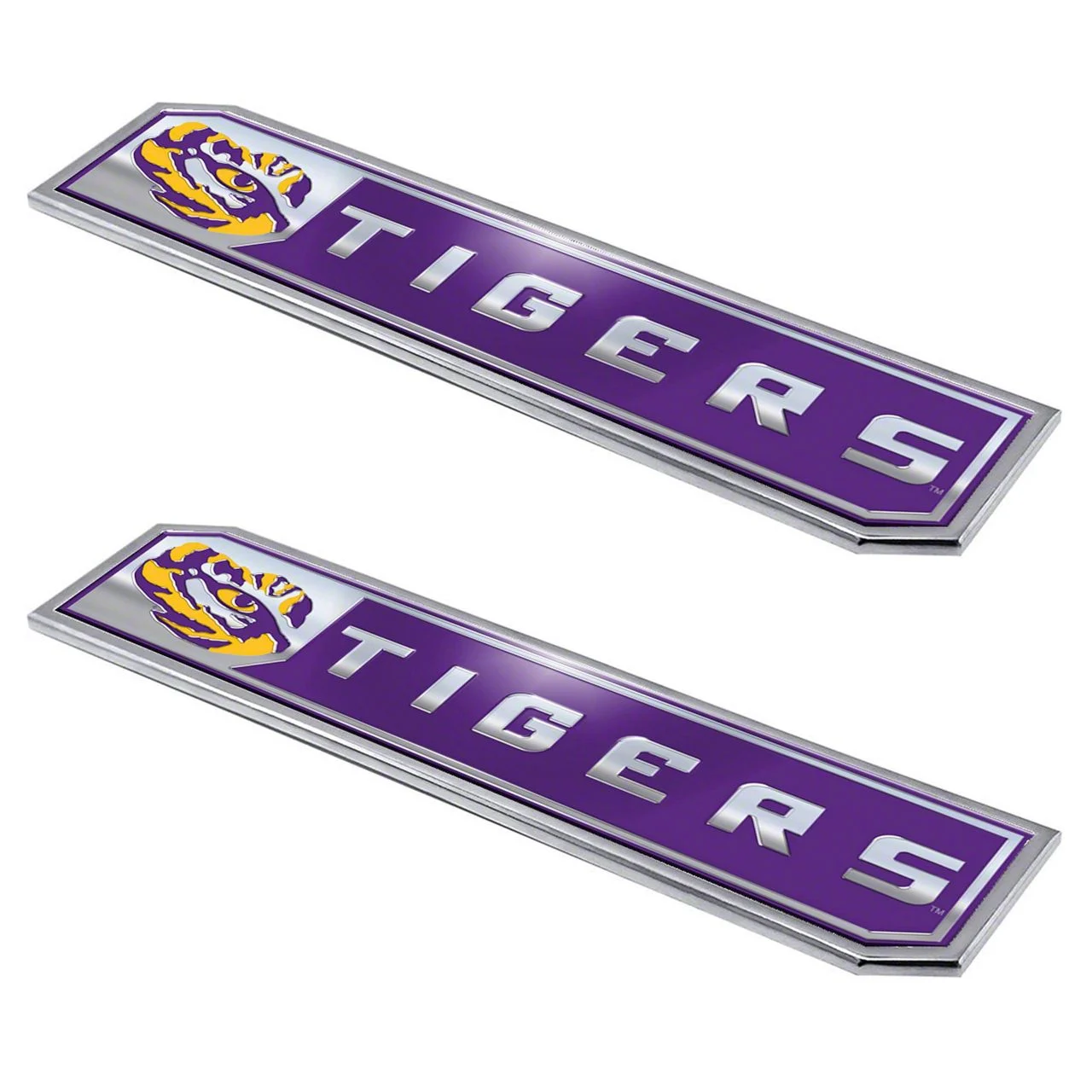 LSU Embossed Emblems; Purple (Universal; Some Adaptation May Be Required)