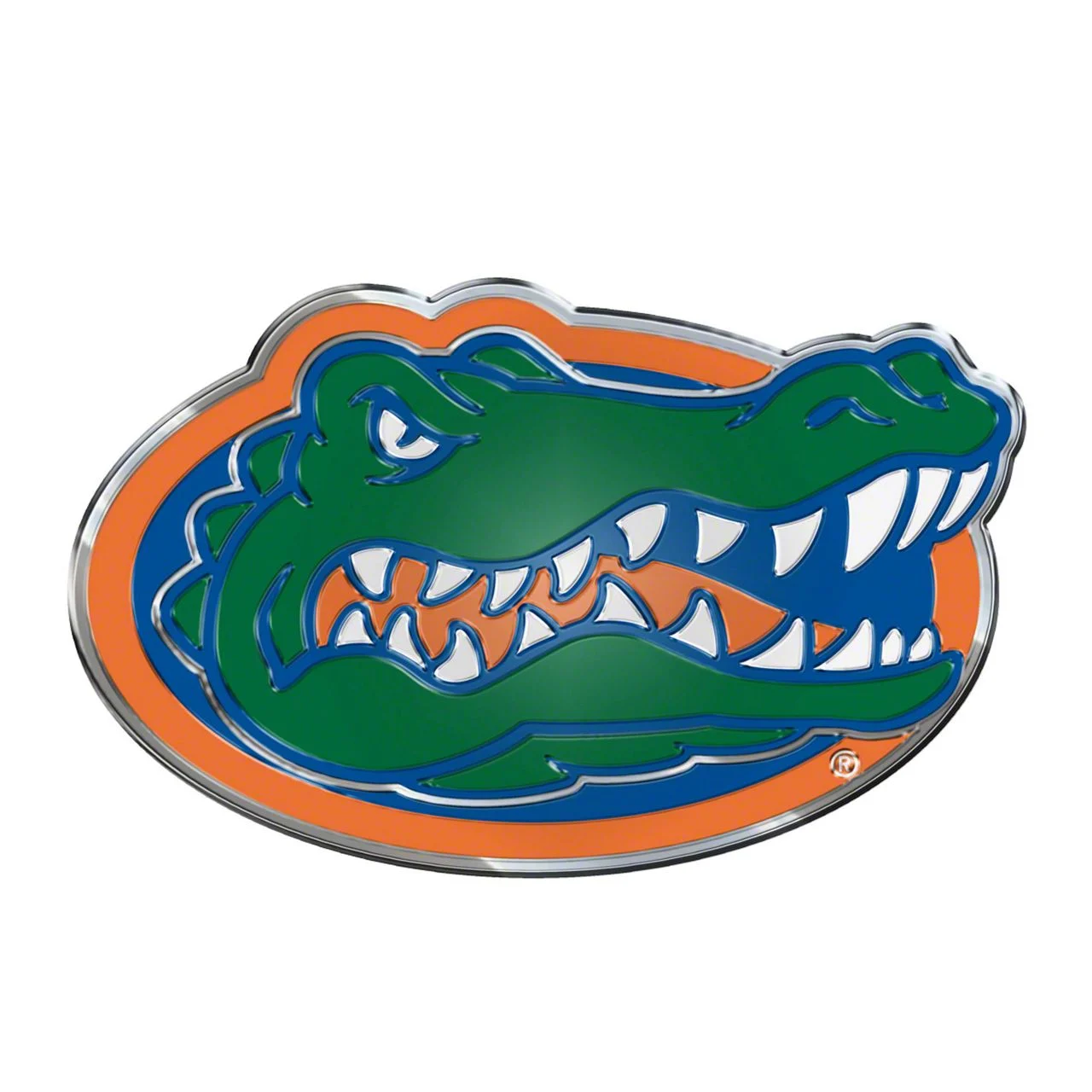 University of Florida Embossed Emblem; Green and Orange (Universal; Some Adaptation May Be Required)