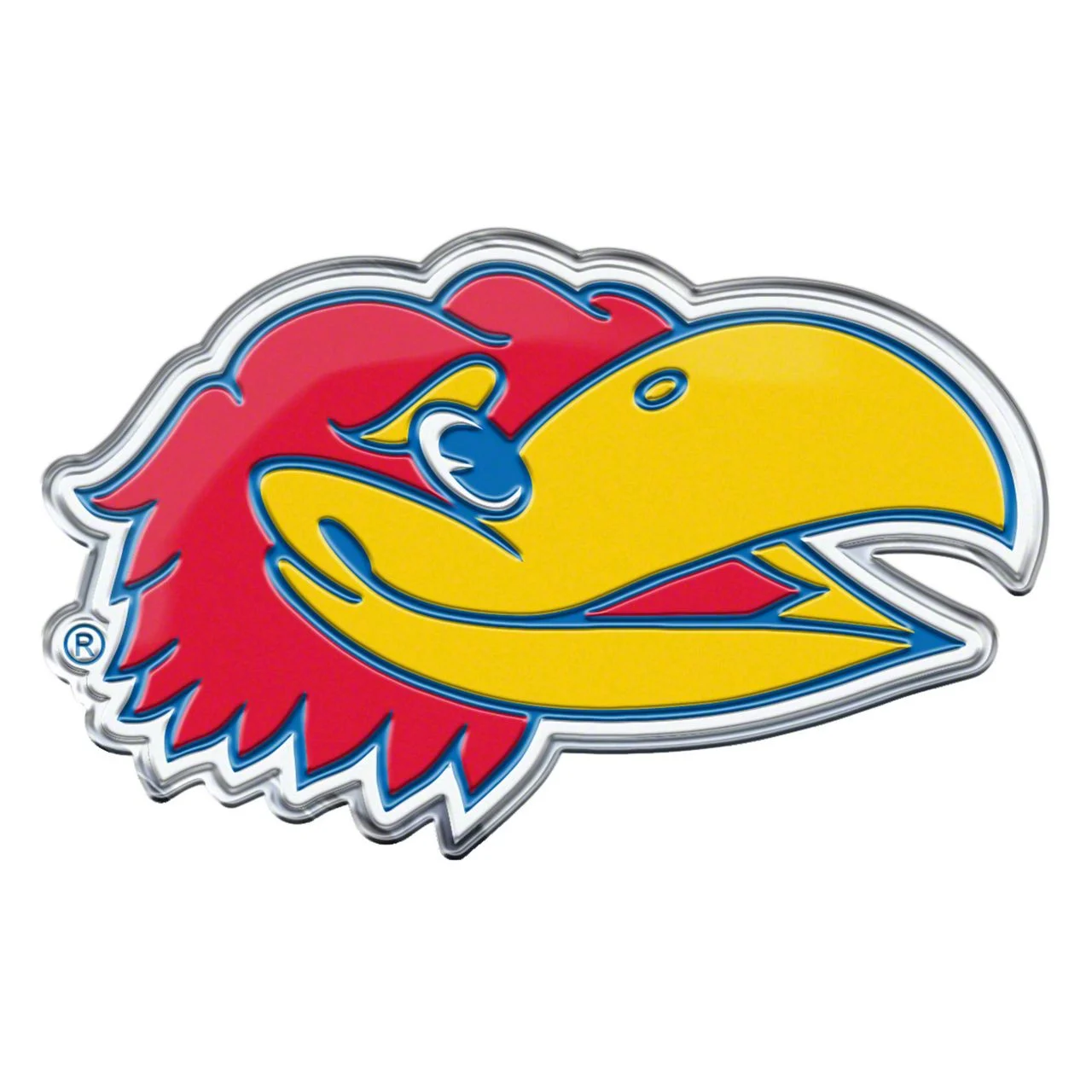 University of Kansas Embossed Emblem; Red and Yellow (Universal; Some Adaptation May Be Required)