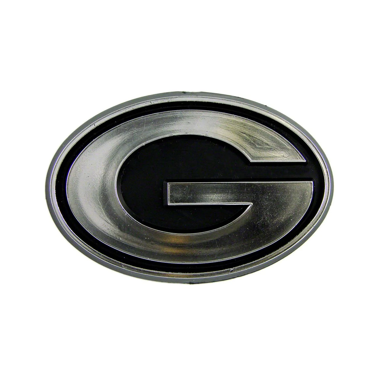 Green Bay Packers Molded Emblem; Chrome (Universal; Some Adaptation May Be Required)