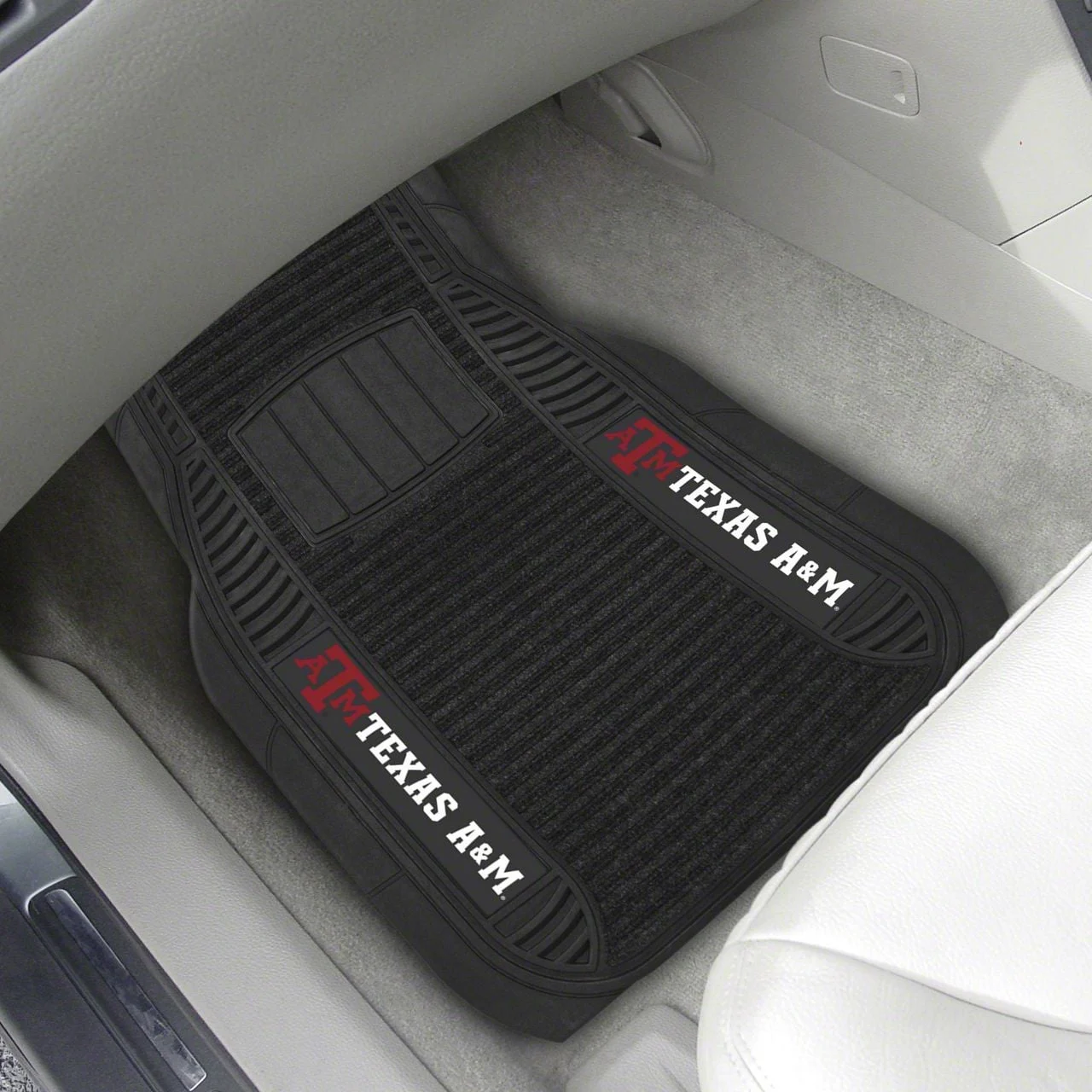 Molded Front Floor Mats with Texas A&M University Logo (Universal; Some Adaptation May Be Required)