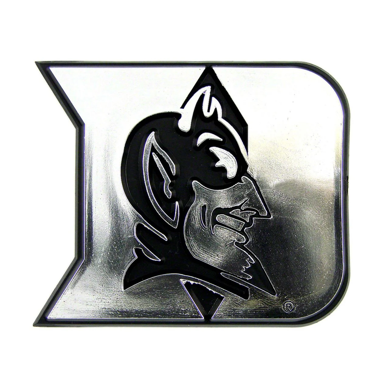 Duke University Molded Emblem; Chrome (Universal; Some Adaptation May Be Required)