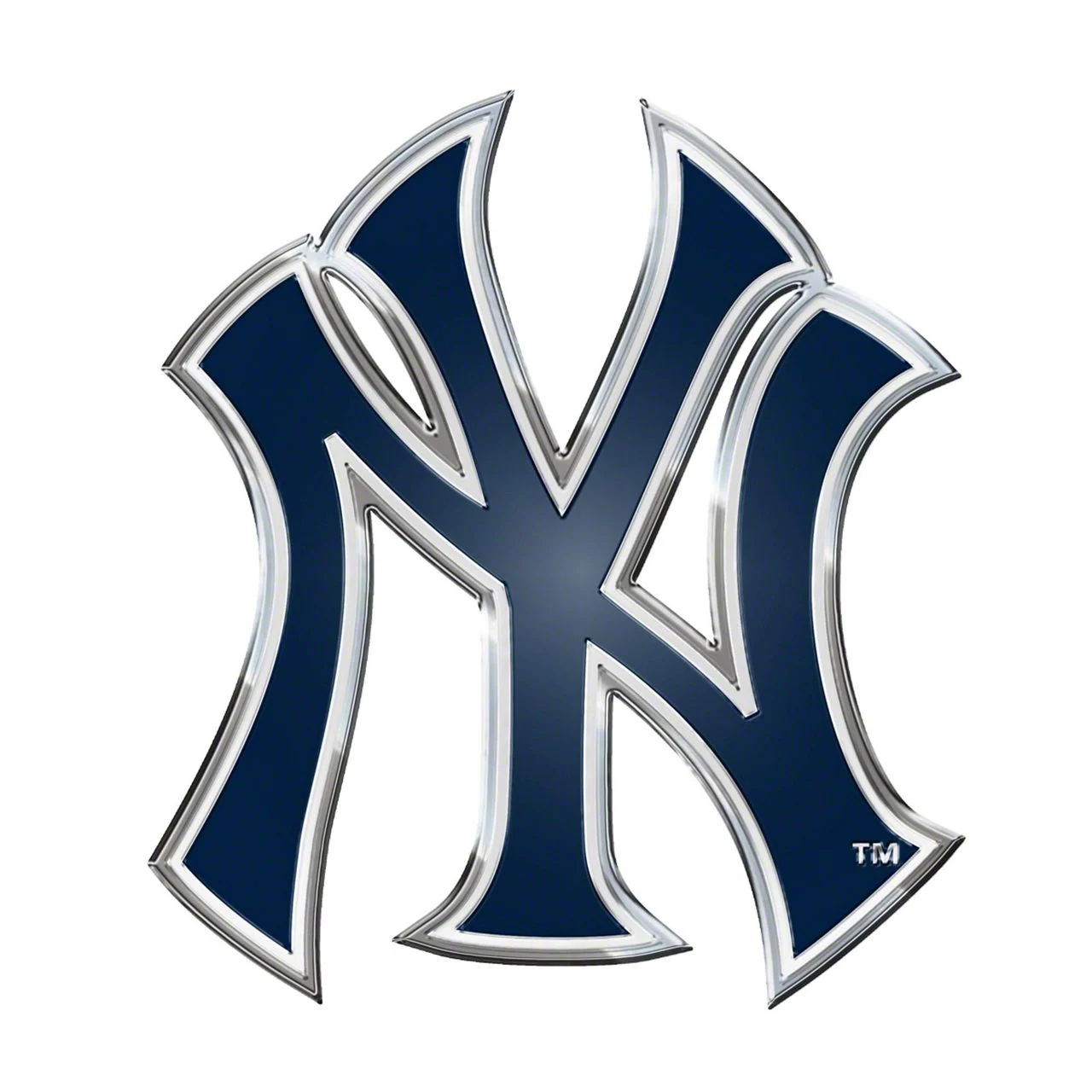 New York Yankees Embossed Emblem; Blue (Universal; Some Adaptation May Be Required)