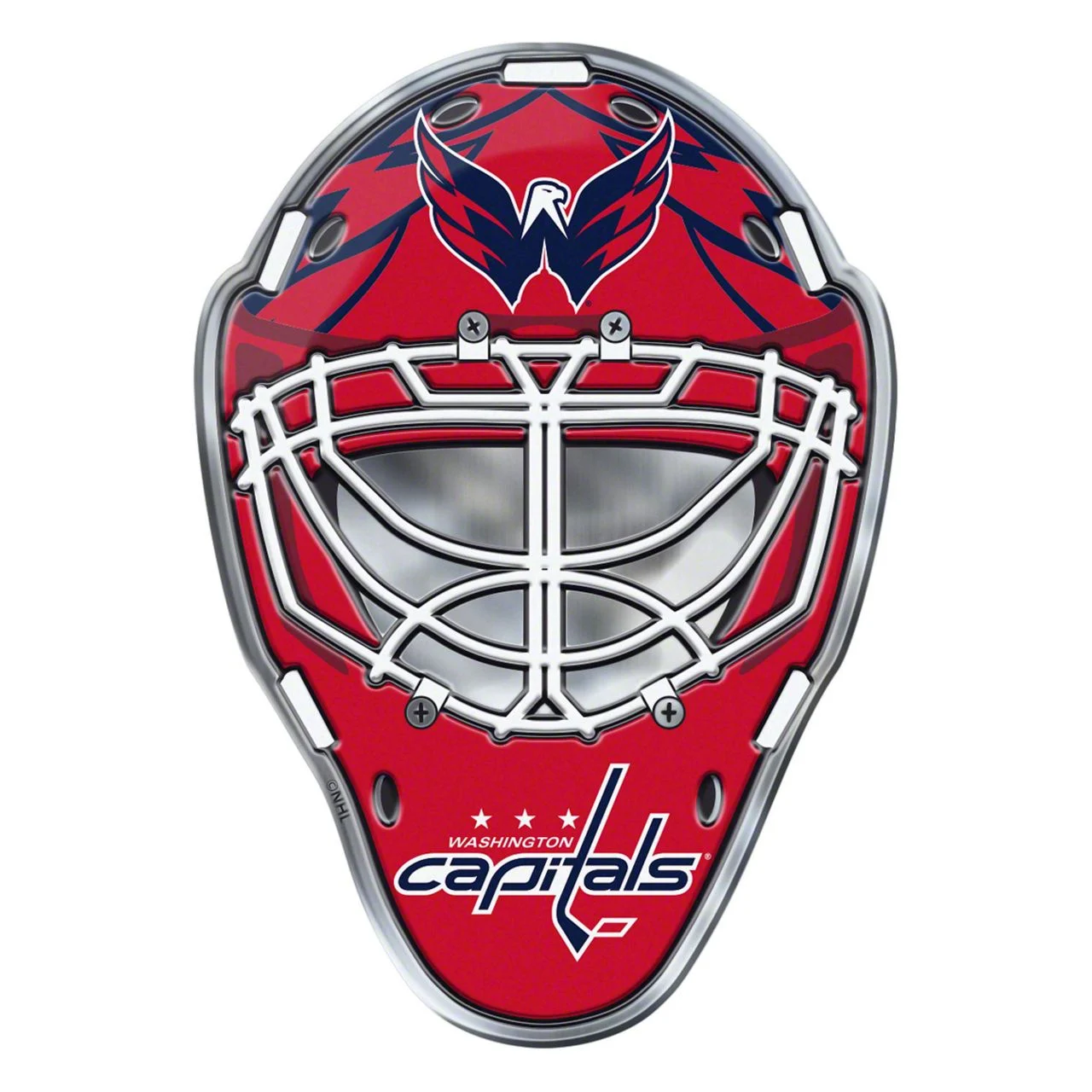 Washington Capitals Embossed Helmet Emblem; Blue and Red (Universal; Some Adaptation May Be Required)