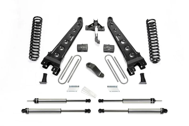 Fabtech 19-20 Ford F450/F550 4WD Diesel 6in Rad Arm Sys w/Coils & Dl Shks