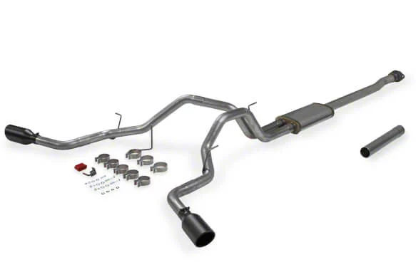 Flowmaster FlowFX Dual Exhaust System with Black Tips; Side Exit (11-14 3.5L EcoBoost F-150)