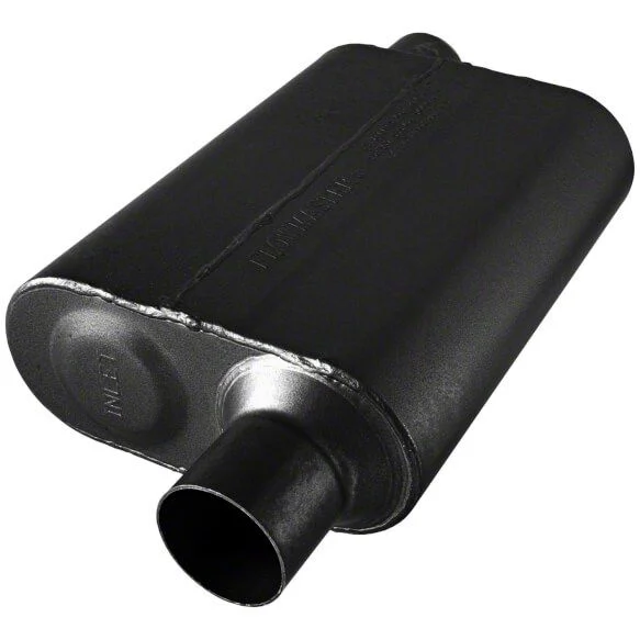 Flowmaster 40 Series Offset/Offset Oval Muffler; 2.50-Inch Inlet/2.50-Inch Outlet (Universal; Some Adaptation May Be Required)