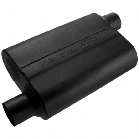 Flowmaster Original 40 Series Offset/Offset Oval Muffler; 2.50-Inch Inlet/2.50-Inch Outlet (Universal; Some Adaptation May Be Required)