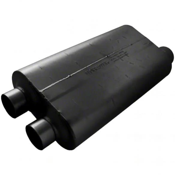 Flowmaster 50 Series Big Block Dual In/Offset Oval Muffler; 3-Inch / 3.50-Inch (Universal; Some Adaptation May Be Required)