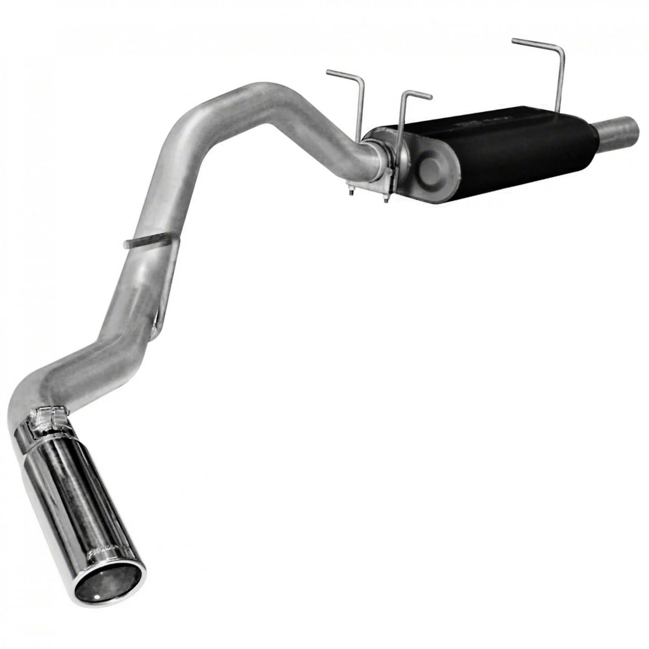 Flowmaster Force II Single Exhaust System with Polished Tip; Side Exit (2011 6.2L F-350 Super Duty)