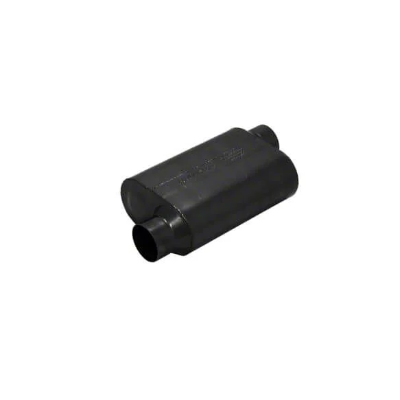 Flowmaster Super 40 Series Offset/Offset Oval Muffler; 3.50-Inch (Universal; Some Adaptation May Be Required)