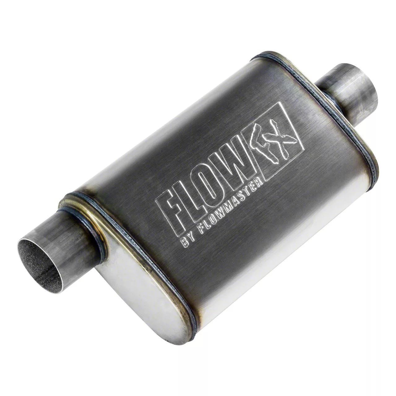 Flowmaster FlowFX Offset/Center Oval Muffler; 3-Inch Inlet/3-Inch Outlet (Universal; Some Adaptation May Be Required)