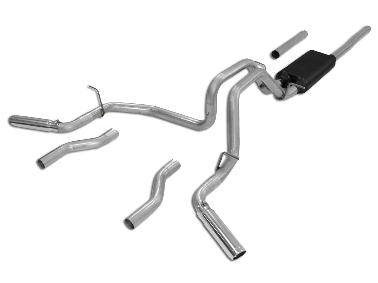 Flowmaster Force II Dual Exhaust System; Side/Rear Exit (07-08 4.8L Sierra 1500)