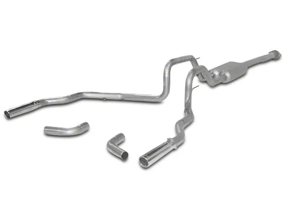 Flowmaster Force II Stainless Steel Dual Exhaust System; Side/Rear Exit (09-10 4.6L F-150)