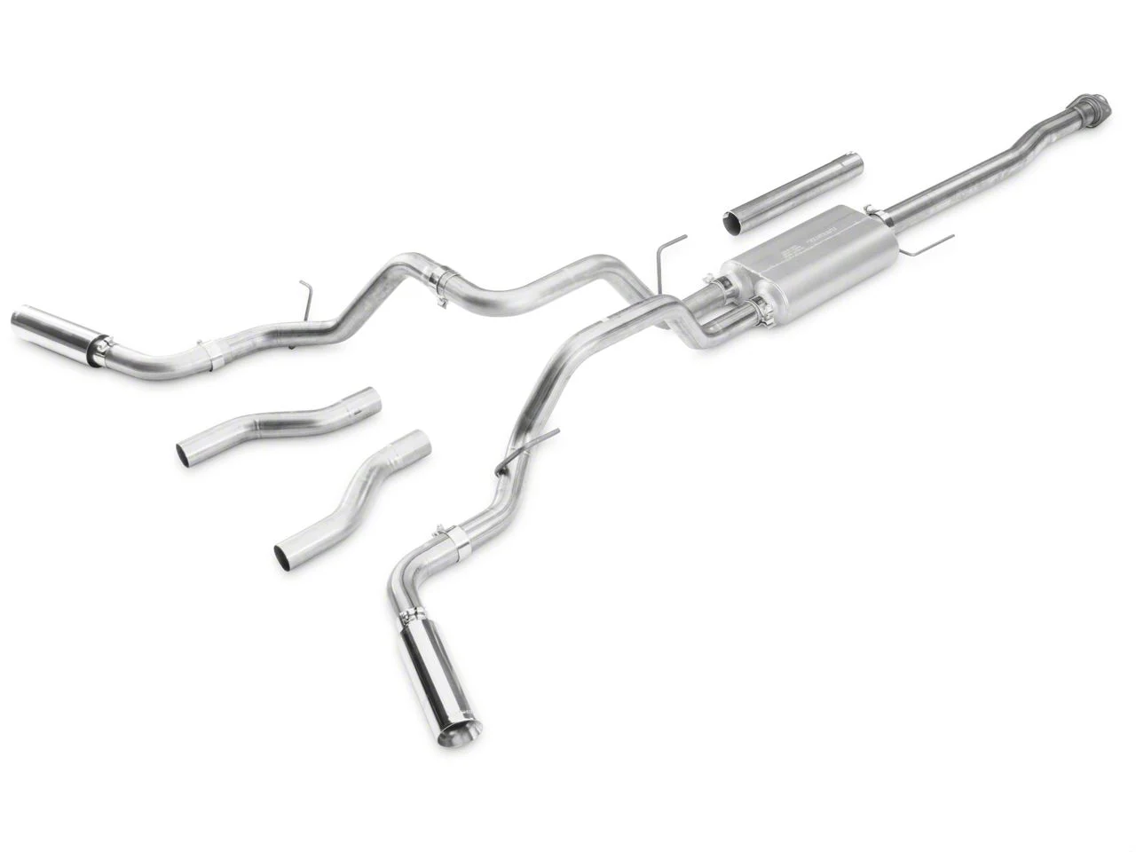 Flowmaster Force II Stainless Steel Dual Exhaust System; Side/Rear Exit (11-14 5.0L F-150)