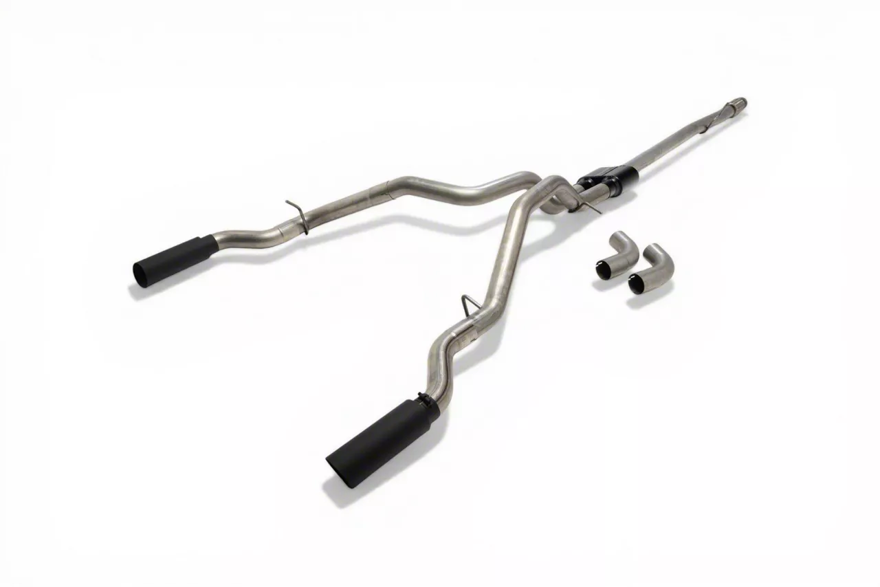Flowmaster Outlaw Dual Exhaust System; Side/Rear Exit (14-18 5.3L Sierra 1500)