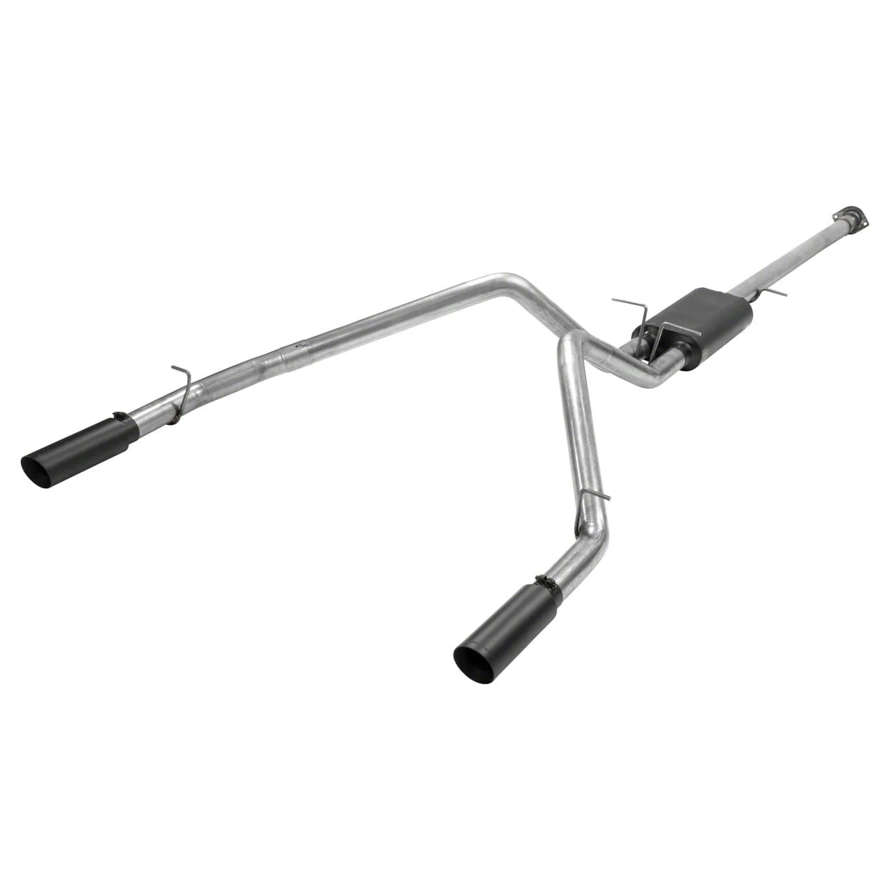 Flowmaster American Thunder Dual Exhaust System with Black Tips; Rear Exit (19-24 5.7L RAM 1500 w/ Factory Dual Exhaust)