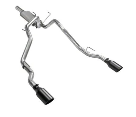Flowmaster FlowFX Dual Exhaust System with Black Tips; Rear Exit (09-18 5.7L RAM 1500 w/ Factory Dual Exhaust)