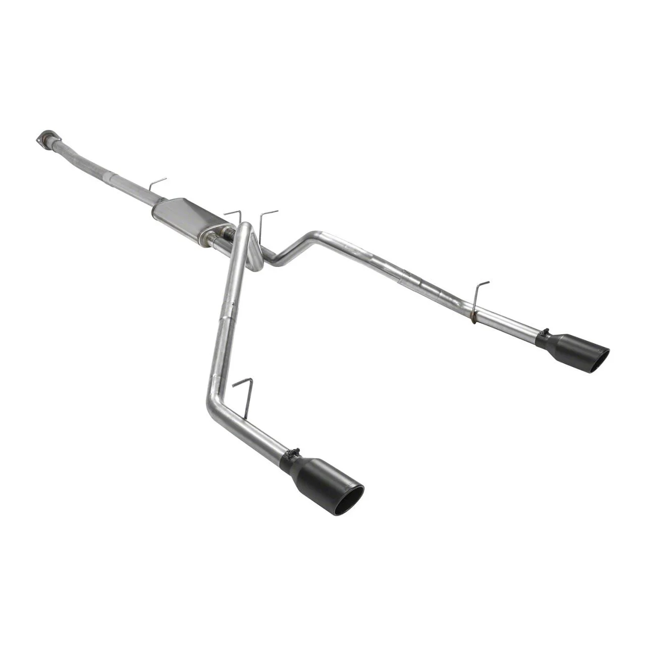 Flowmaster FlowFX Dual Exhaust System with Black Tips; Rear Exit (19-24 5.7L RAM 1500 w/ Factory Dual Exhaust)