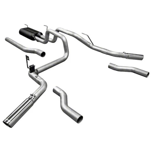 Flowmaster American Thunder Exhaust System with Polished Tips; Side/Rear Exit (03-08 5.7L RAM 2500)