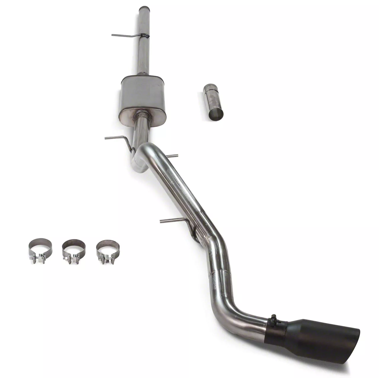 Flowmaster FlowFX Single Exhaust System with Black Tip; Side Exit (19-26 5.3L Silverado 1500 w/o Factory Dual Exhaust)