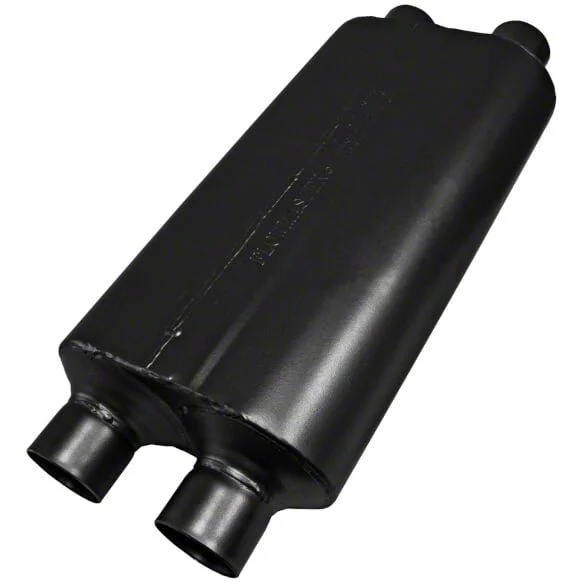 Flowmaster 50 Series HD Dual In/Dual Out Oval Muffler; 2.50-Inch Inlet/2.50-Inch Outlet (Universal; Some Adaptation May Be Required)