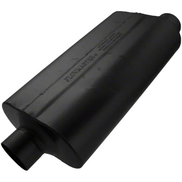 Flowmaster 50 Series HD Offset/Center Oval Muffler; 3-Inch Inlet/3-Inch Outlet (Universal; Some Adaptation May Be Required)