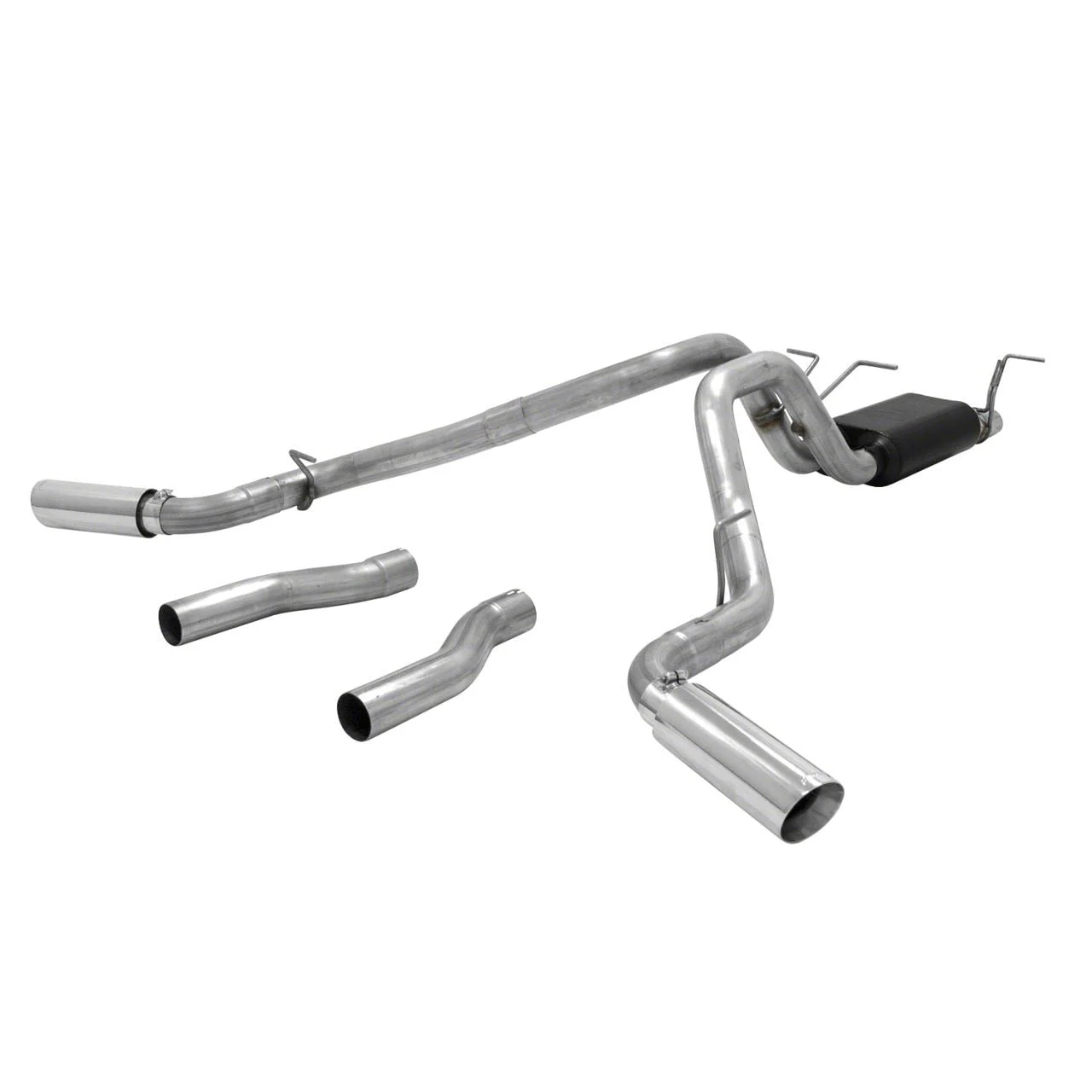 Flowmaster Force II Dual Exhaust System; Side/Rear Exit (14-16 6.2L F-250 Super Duty)